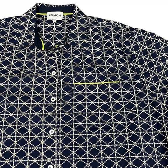 FRNCH Carla Blouse‎ Button Up - Size Large - Picture 3 of 9